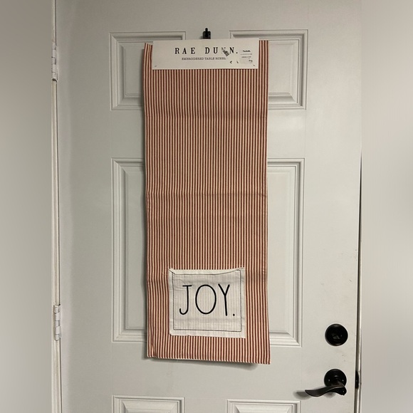 RAE DUNN Red Stripe JOY Holiday Table Runner *GIFT IDEA - Picture 4 of 4